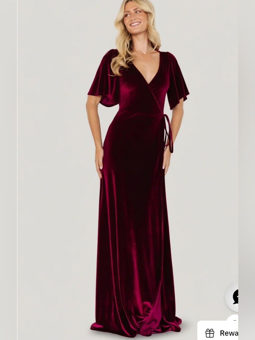 Baltic Born Meghan Velvet Wrap Maxi Dress
